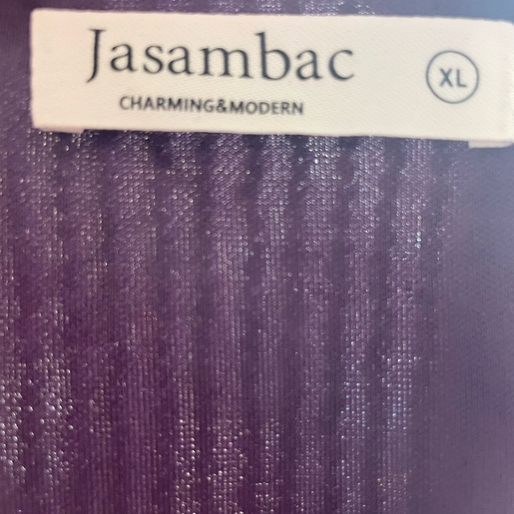 Jasambac XL Purple sequin peek a boo shoulder - Picture 4 of 9
